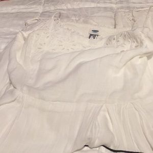 Old navy white flare dress